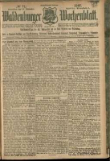 Waldenburger Wochenblatt, Jg. 53, 1907, nr 74