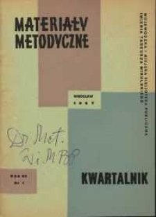 Materiały metodyczne : kwartalnik, R. XII, 1967, nr 1