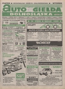 Auto Giełda Dolnośląska : pismo dla kupujących i sprzedających samochody, R. 5, 1996, nr 18 (244) [1.03]