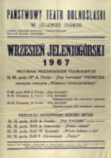 Wrzesień Jeleniogórski 1967 : program przedstawień teatralnych [Dokument życia społecznego]