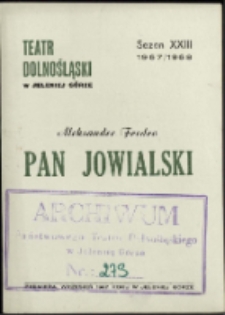 Pan Jowialski - program [Dokument życia społecznego]