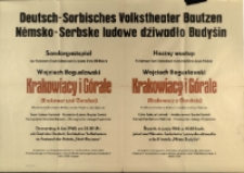 Deutsch-Sorbisches Volksteater bautzen = Němsko-Serbske ludowe dźiwadło Budyšin - afisz [Dokument życia społecznego]