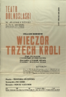 Wieczór Trzech Króli - afisz premierowy [Dokument życia społecznego]