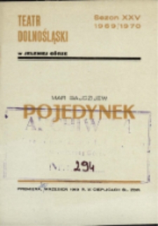 Pojedynek - program [Dokument życia społecznego]