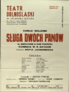 Sługa dwóch panów - afisz premierowy [Dokument życia społecznego]