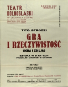 Gra i rzeczywistość - afisz premierowy [Dokument życia społecznego]