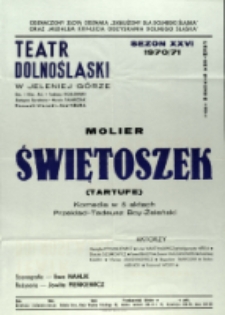 Świętoszek - afisz premierowy [Dokument życia społecznego]