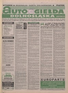 Auto Giełda Dolnośląska : pismo dla kupujących i sprzedających samochody, R. 5, 1996, nr 53 (279) [2.07]