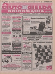 Auto Giełda Dolnośląska : pismo dla kupujących i sprzedających samochody, R. 5, 1996, nr 62 (288) [2.08]