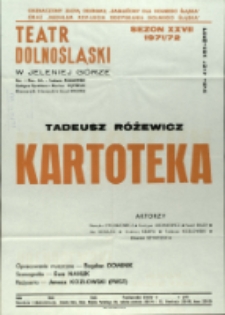 Kartoteka- afisz premierowy [Dokument życia społecznego]
