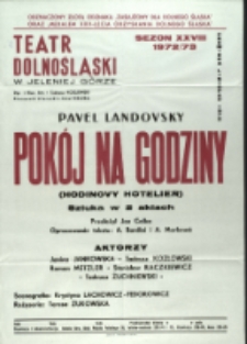 Pok&oacute;j na godziny- afisz premierowy [Dokument życia społecznego]