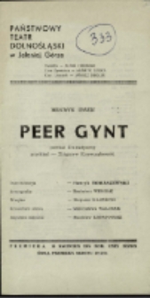 Peer Gynt - program [Dokument życia społecznego]