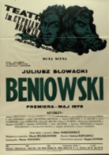 Beniowski - afisz premierowy [Dokument życia społecznego]