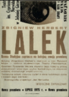 Lalek - afisz [Dokument życia społecznego]