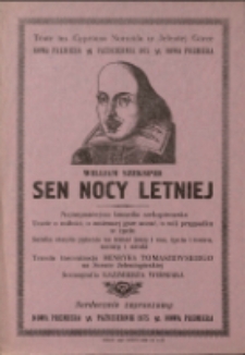 Sen nocy letniej - afisz [Dokument życia społecznego]