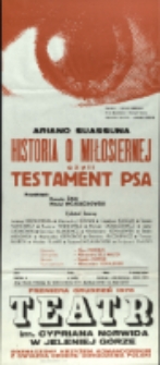 Historia o miłosiernej, czyli Testament psa - afisz premierowy [Dokument życia społecznego]