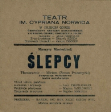 Ślepcy - program [Dokument życia społecznego]