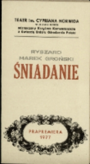 Śniadanie - program [Dokument życia społecznego]