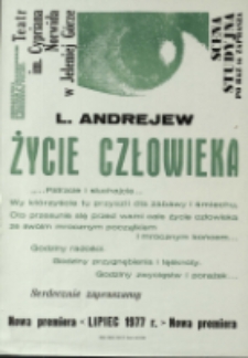 Życie człowieka - afisz [Dokument życia społecznego]