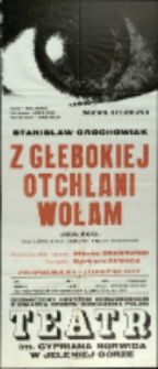 Z głębokiej otchłani wołam - afisz premierowy [Dokument życia społecznego]