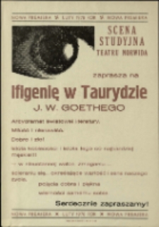 Ifigenia w Taurydzie - afisz [Dokument życia społecznego]