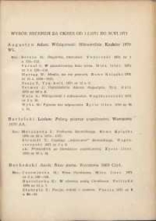 Wyb&oacute;r recenzji za okres 1.I.1971-30.VI.1971