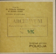 Policja - program [Dokument życia społecznego]