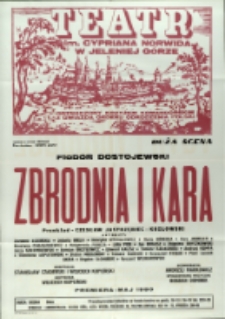 Zbrodnia i kara - afisz premierowy [Dokument życia społecznego]