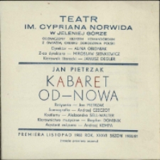 Kabaret od-nowa - program [Dokument życia społecznego]