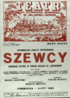 Szewcy - afisz premierowy [Dokument życia społecznego]