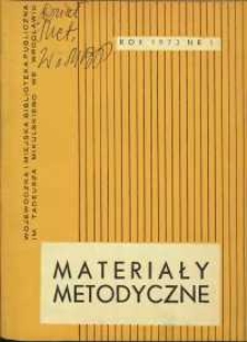 Materiały metodyczne : kwartalnik, R. XVIII, 1973, nr 1