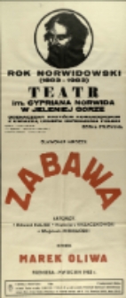 Zabawa - afisz premierowy [Dokument życia społecznego]