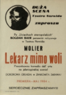 Lekarz mimo woli - afisz [Dokument życia społecznego]