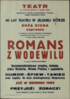 Romans z wodewilu - afisz [Dokument życia społecznego]