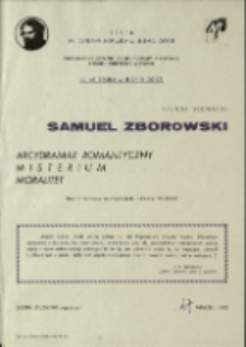 Samuel Zborowski [Dokument życia społecznego]