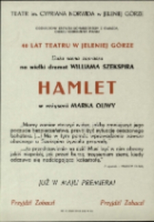 Hamlet - afisz premierowy [Dokument życia społecznego]