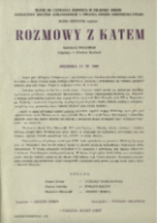 Rozmowy z katem - afisz [Dokument życia społecznego]