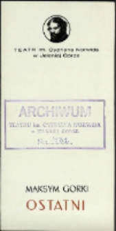 Ostatni - program [Dokument życia społecznego]