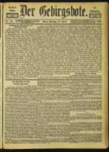 Der Gebirgsbote, 1900, nr 34