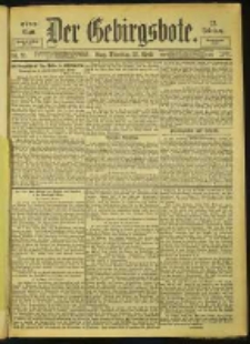 Der Gebirgsbote, 1901, nr 33