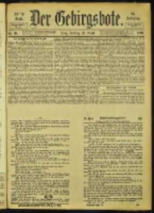 Der Gebirgsbote, 1901, nr 34
