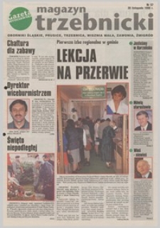Magazyn Trzebnicki : Oborniki Śląskie, Prusice, Trzebnica, Wisznia Mała, Zawonia, Żmigród : dodatek do "Gazety Wrocławskiej", 1998, nr 57 [20.11]