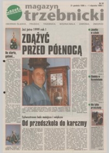 Magazyn Trzebnicki : Oborniki Śląskie, Prusice, Trzebnica, Wisznia Mała, Zawonia, Żmigród : dodatek do "Gazety Wrocławskiej", 1998, nr 63 [31.12]