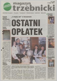 Magazyn Trzebnicki : Oborniki Śląskie, Prusice, Trzebnica, Wisznia Mała, Zawonia, Żmigród : dodatek do "Gazety Wrocławskiej", 1999, nr 5 (68) [5.02]
