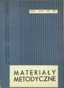 Materiały metodyczne, R. [19], 1974, nr 2/3