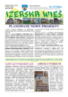 Izerska Wieś : Biuletyn Rady Gminy i Wójta Gminy, 2016, nr 57 [Dokument elektroniczny]