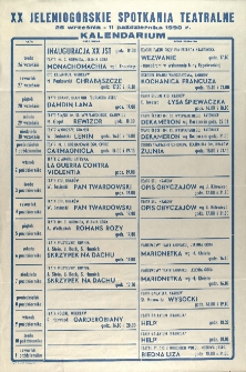 XX Jeleniogórskie Spotkania Teatralne - afisz [Dokument życia społecznego]