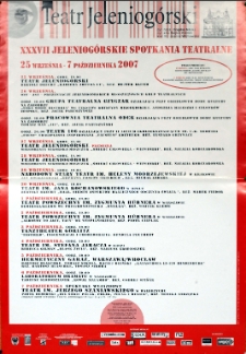 XXXVII Jeleniogórskie Spotkania Teatralne - afisz [Dokument życia społecznego]