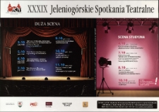 XXXIX Jeleniog&oacute;rskie Spotkania Teatralne - afisz [Dokument życia społecznego]