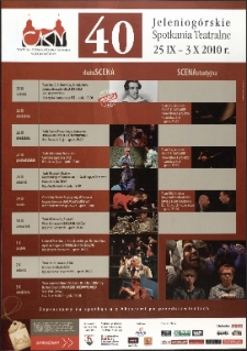 40 Jeleniogórskie Spotkania Teatralne - afisz [Dokument życia społecznego]